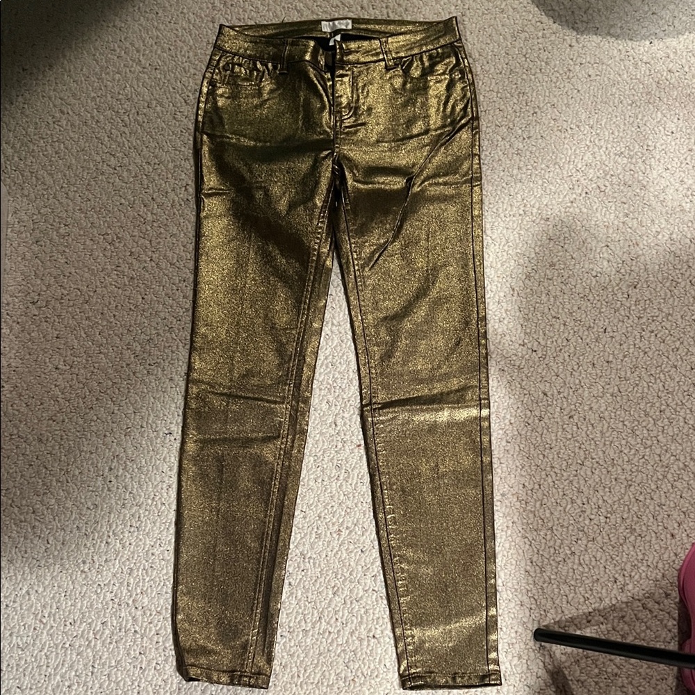 Bisou Bisou Gold Skinny Pants